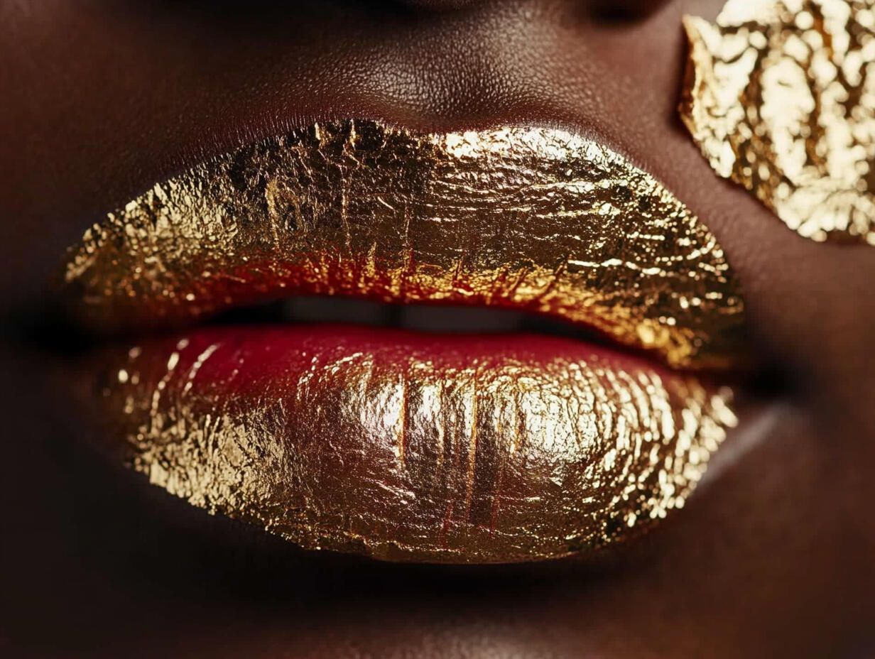 gilded lips